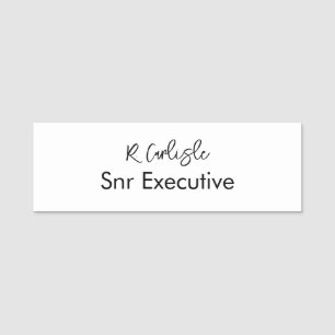 Porte-nom Employés de l'entreprise moderne