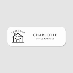 Porte-nom Employés du logo d'entreprise de l'agent immobilie
