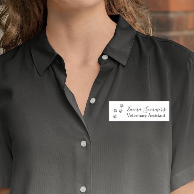 Porte-nom Empreintes de pattes Vet vétérinaire (Créateur téléchargé)