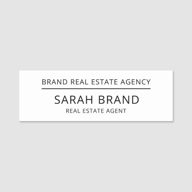 Porte-nom Entreprise professionnelle classique (Devant)