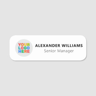Porte-nom Épingle à aimant personnalisée avec logo minimalis