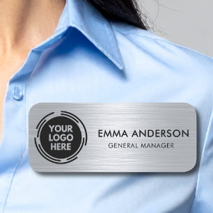 Porte-nom Épingle de sécurité à logo personnalisé ou faux ar
