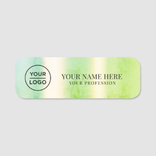 Porte-nom Épinglette magnétique pour employé avec logo vert