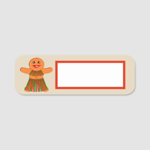 Porte-nom Fête de Noël Femme de pain d'épices