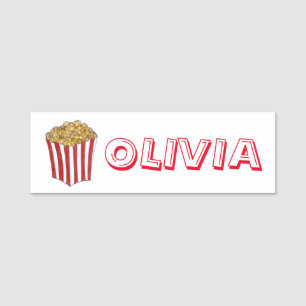 Porte-nom Film Cinéma Nuit Slepover Popcorn Anniversaire