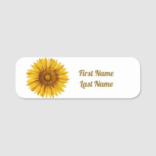 Porte-nom Fleur de tournesol Vintage