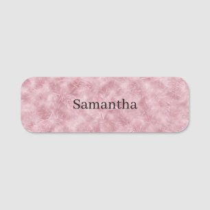 Porte-nom Fleur rose délicate personnalisée