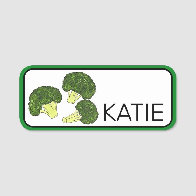 Porte-nom Flore de Brocoli vert Spees Végétal Jardin Veg (Devant)