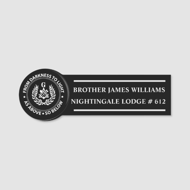 Porte-nom Freemason (Devant)