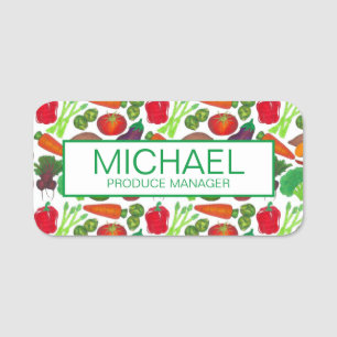 Porte-nom Garden Vegetables Produire Épicerie Gestionnaire d