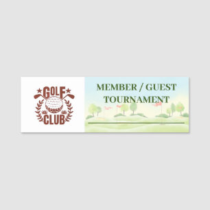 Porte-nom Golf Club League Logo Membre Nom du client