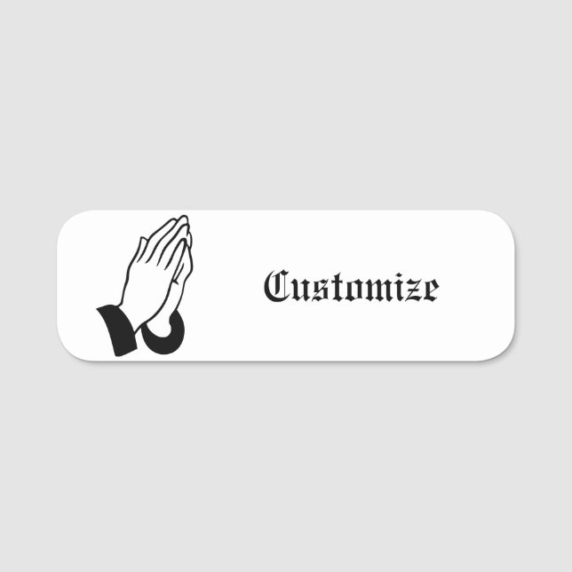 Porte-nom Guerrier de prière prier Thunder_Cove (Devant)