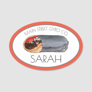 Porte-nom Gyro grec Sandwich Wrap Food Truck