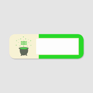 Porte-nom Halloween Cauldron et Bubbling Green Brew