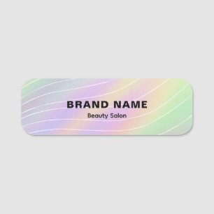 Porte-nom Hologramme tendance Style Esthétique Feminine