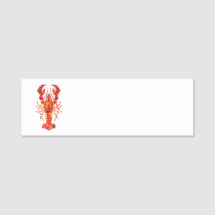 Porte-nom Homard polygonal rouge