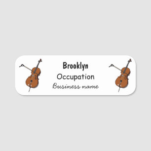 Porte-nom Illustration de violoncelle