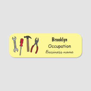 Porte-nom Illustration des outils de menuiserie