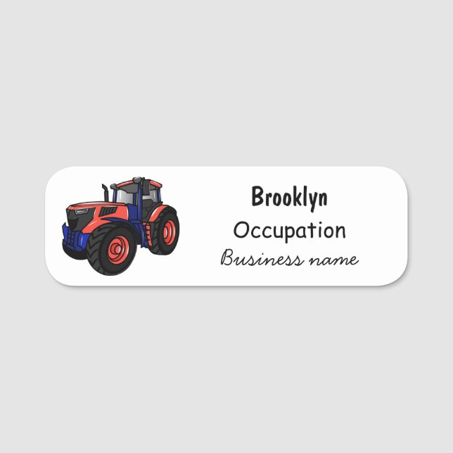 Porte-nom Illustration du tracteur (Devant)