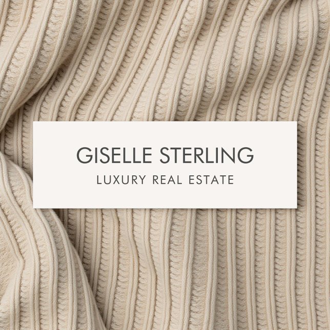 Porte-nom Immobilier Beige Neutre Luxe (Créateur téléchargé)