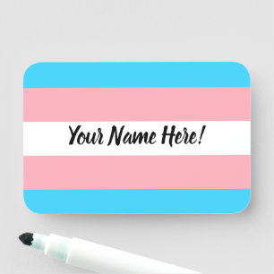 Porte-nom Indicateur transgenre personnalisé