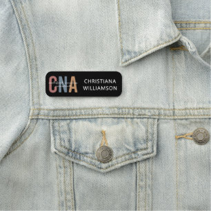 Porte-nom Infirmière certifiée CNA Retro personnalisée