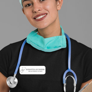 Porte-nom Infirmière-médecin Stethoscope Médicale RN