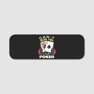 Porte-nom Joueur du Texas Holdem