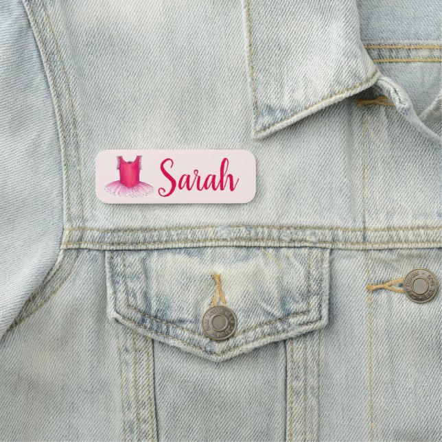Porte-nom Joyeux Anniversaire Danse Ballet Rose Ballerina Tu (En situation)