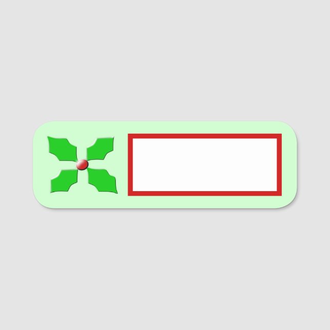 Porte-nom Joyeux Noël Holly (Devant)