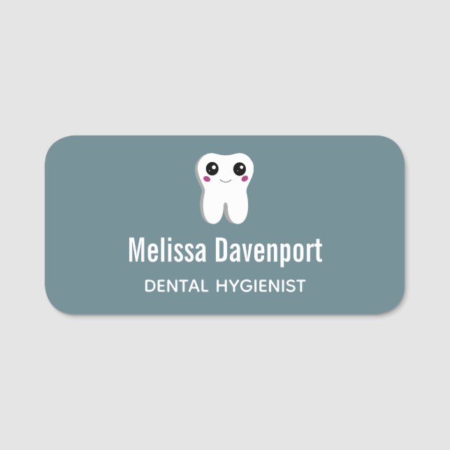 Porte-nom Joyeux sourire Dental Tooth Cute (Devant)