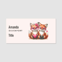 Les mignons renards orange en amour