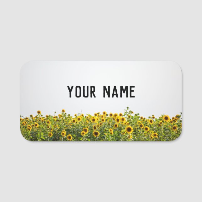 Porte-nom Les tournesols dans un champ (Devant)