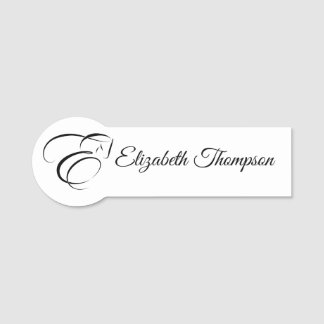 Porte-nom Lettre monogramme E Horse