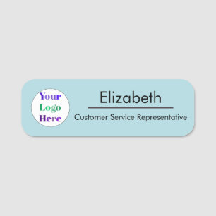 Porte-nom Light Blue Company Marque Votre Logo Ici