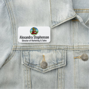 Porte-nom Logo classique au-dessus de l'entreprise personnal