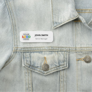Porte-nom Logo customisé Employé - Épingle magnétique ou de 