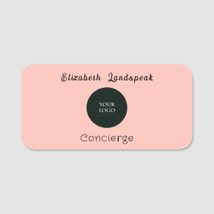 Porte-nom Logo de la société personnalisée Rose Magnétique