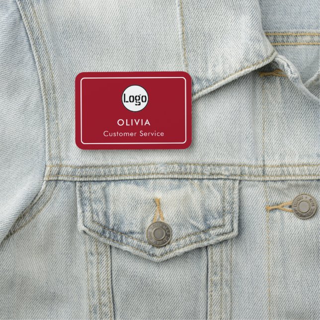 Porte-nom Logo de l'employé personnalisé, (En situation)