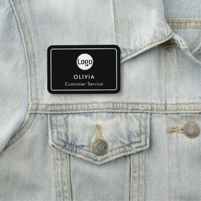 Porte-nom Logo de l'employé personnalisé, (En situation)