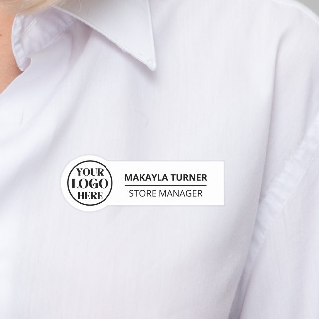 Porte-nom Logo De L'Employé Personnalisé Épingle Magnétique  (Créateur téléchargé)