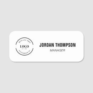 Porte-nom Logo de l'entreprise Code employé personnalisé