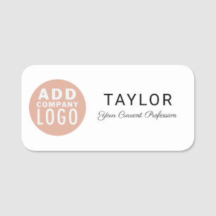 Porte-nom Logo de l'entreprise et employés de l'entreprise
