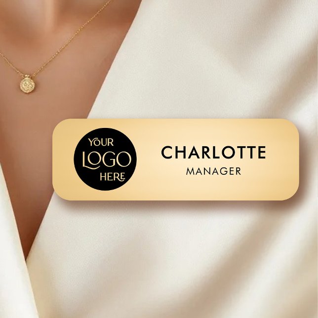 Porte-nom Logo de l'entreprise magnétique Nom de l'employé T (Créateur téléchargé)