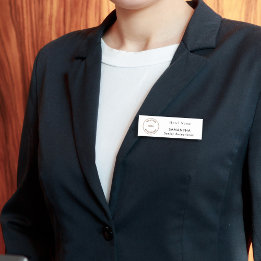 Porte-nom Logo de l'entreprise simple Titre du travail de l'