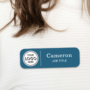 Porte-nom Logo de société moderne Teal Employé