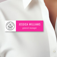 Logo de société personnalisé Employée rose vif