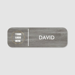 Porte-nom Logo d'entreprise en bois personnalisé Personnel d