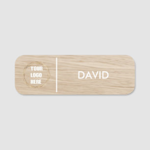 Porte-nom Logo d'entreprise en bois personnalisé Personnel d