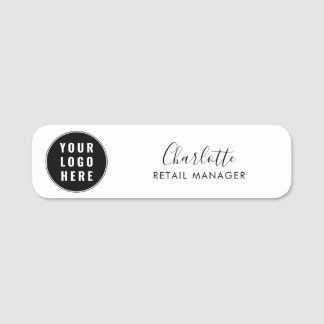 Porte-nom Logo d'entreprise moderne Script Entreprise Person